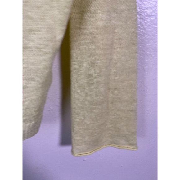 Eileen Fisher Yellow Organic Linen Lightweight Sweater Size Medium Long Sleeve - Picture 11 of 15